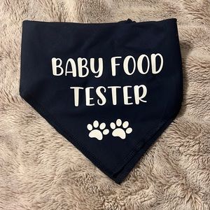 Baby Food Tester Dog Bandana - Birth/Pregnancy Announcement